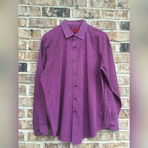 Alfani Fitted Striped Men’s Shirt 17 34/35 XL